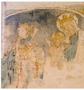 Visite libre d'une église romane avec peintures murales