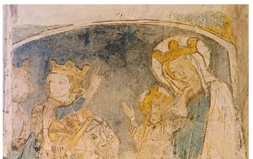 Visite libre d'une église romane avec peintures murales