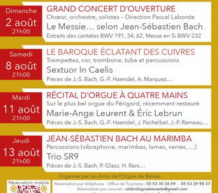 Le Festival Bach de Belvès