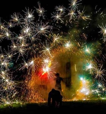 Visite théâtralisée avec spectacle de feu