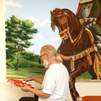 Le Trompe-l'œil à travers l'histoire par Carolus, pionnier du "street art" en Suisse, artiste aujourd'hui installé en Dordogne