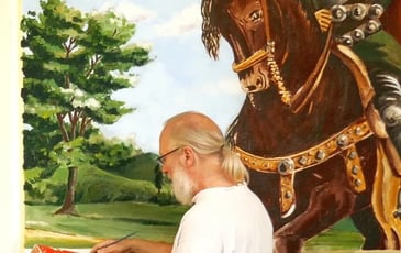 Le Trompe-l'œil à travers l'histoire par Carolus, pionnier du "street art" en Suisse, artiste aujourd'hui installé en Dordogne