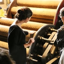 Visite de la Filature de Laine