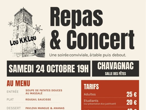 Concert et Repas rougail saucisse