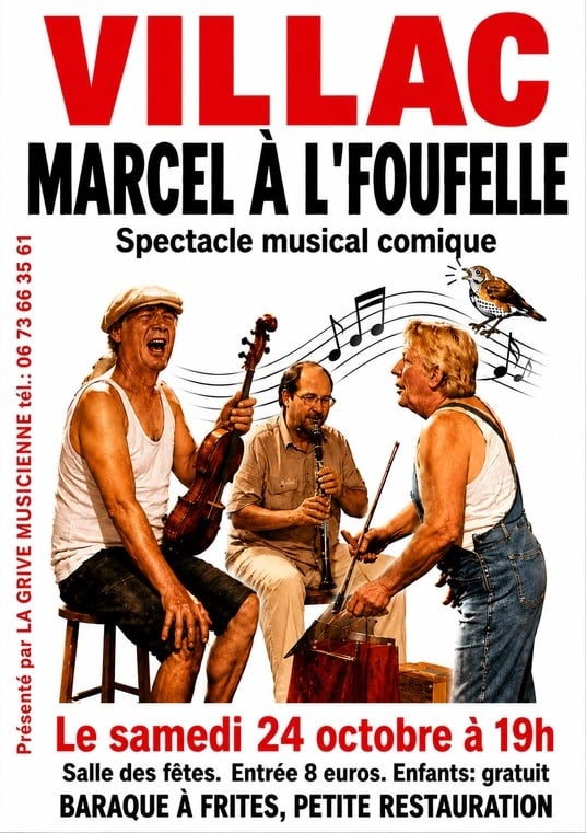 « Marcel à l’Foufelle » : spectacle musical comique — Villac