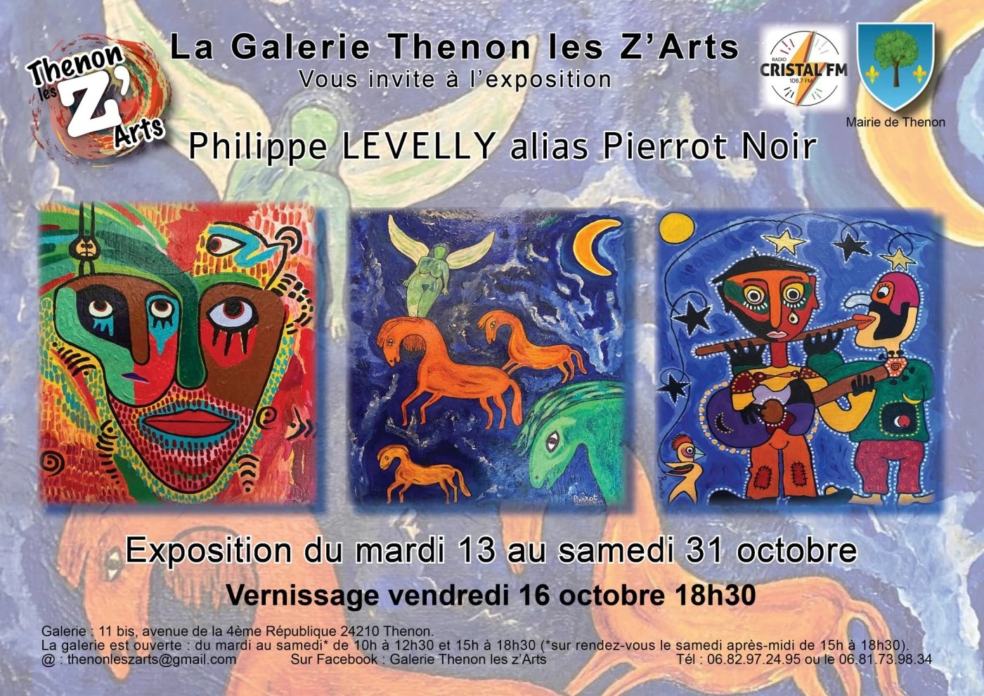 Exposition de Philippe Levelly, alias Pierrot Noir — Thenon