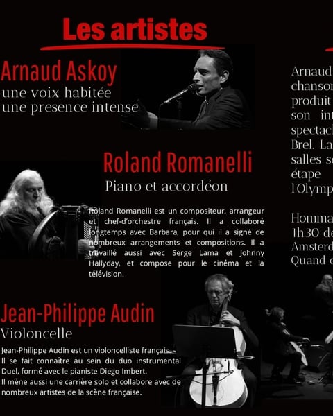 Spectacle musical : La promesse BREL