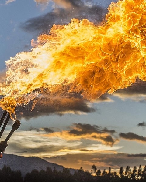 Spectacle de feu - Cadouin