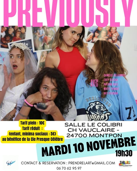 Théâtre comédie Préviously